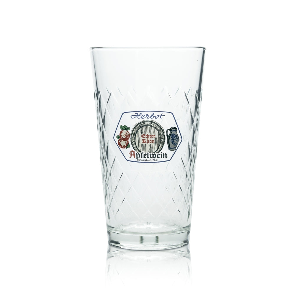 Echter Röhn Glas 0,5l Apfelwein Longdrink Relief Herbst Gläser Frankfur Gerippt