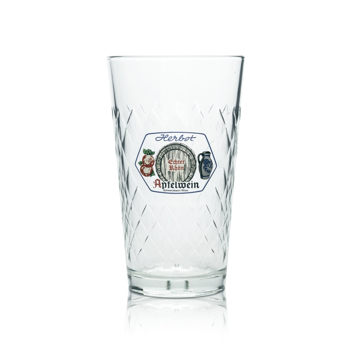 Echter Röhn Glas 0,5l Apfelwein Longdrink Relief Herbst Gläser Frankfur Gerippt
