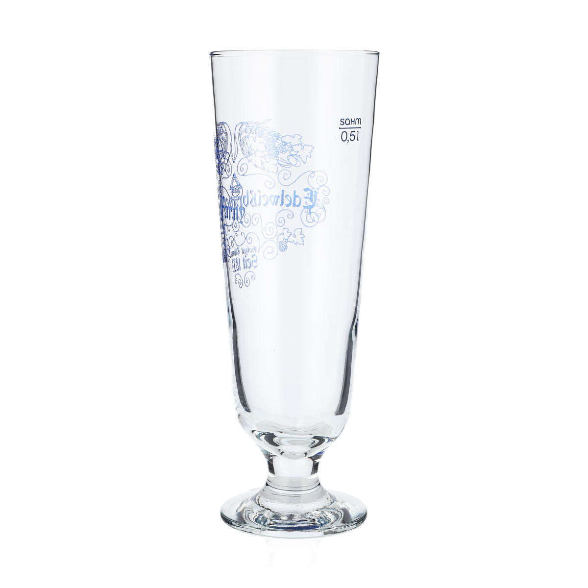 Edelweißbrauerei Bier Glas Glaser 0,5l Biergläser Pokal Sahm Antik – Ansicht 3