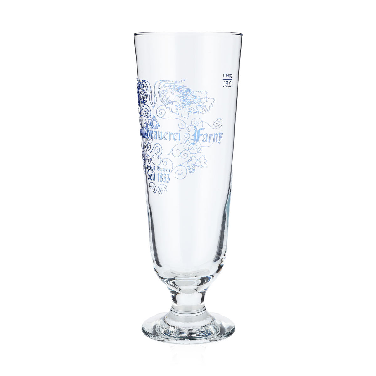 Edelweißbrauerei Bier Glas Glaser 0,5l Biergläser Pokal Sahm Antik – Ansicht 4