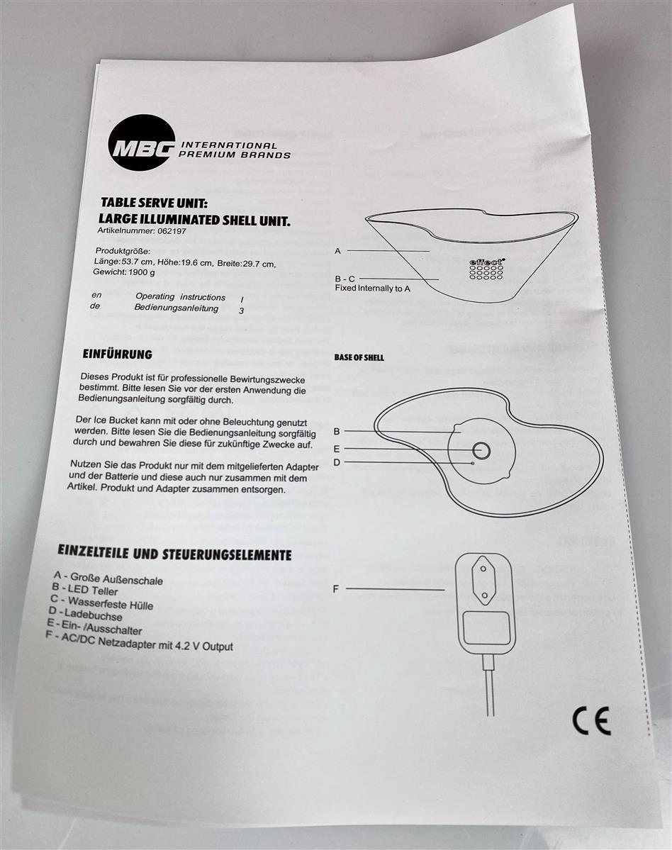 Effect Energy LED Akku Flaschenkühler Eiswürfelbehälter Wanne groß rot neu – Ansicht 10