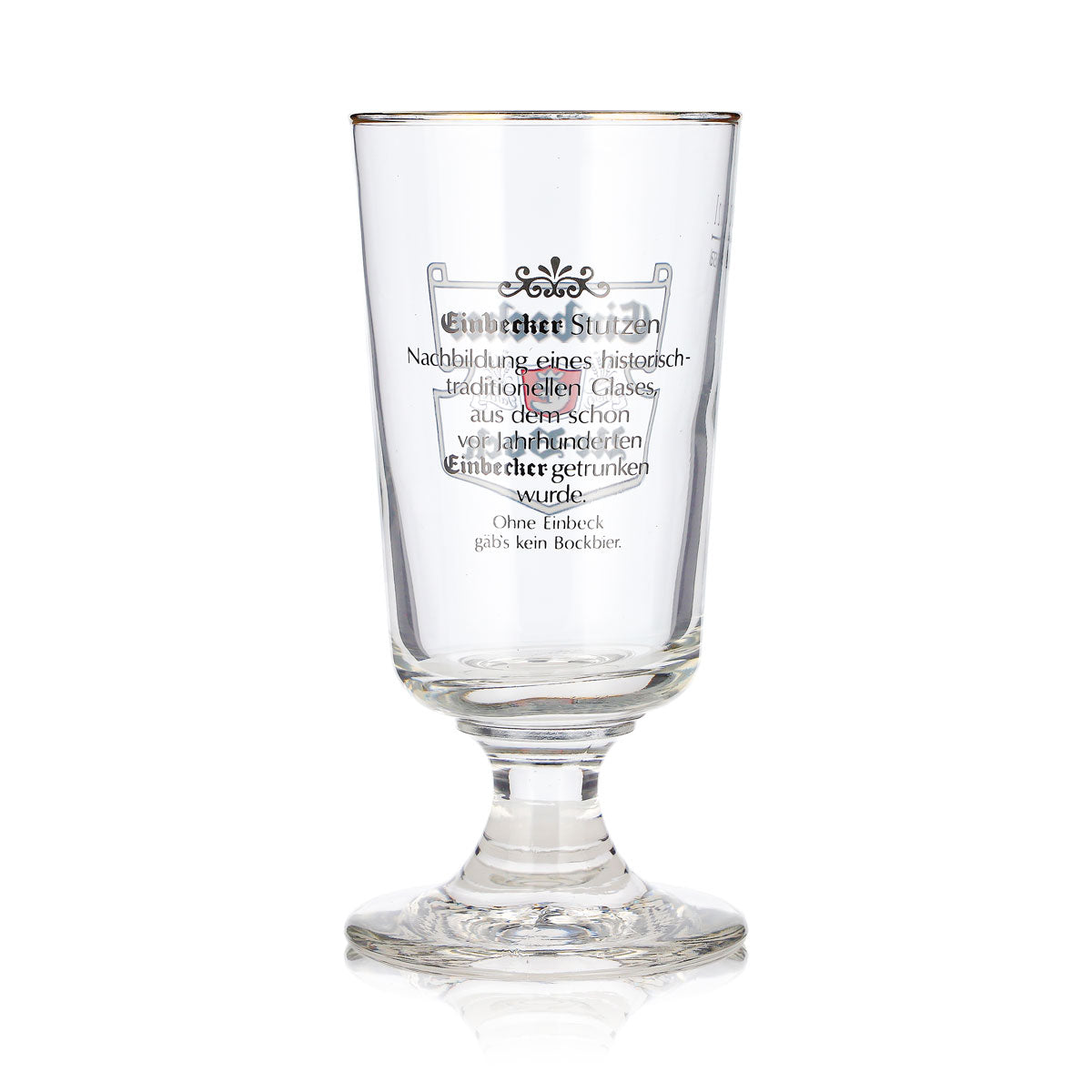Einbecker Bier Glas 0,2l Kelch Urbock Exclusiv Goldrand Rastal – Ansicht 3