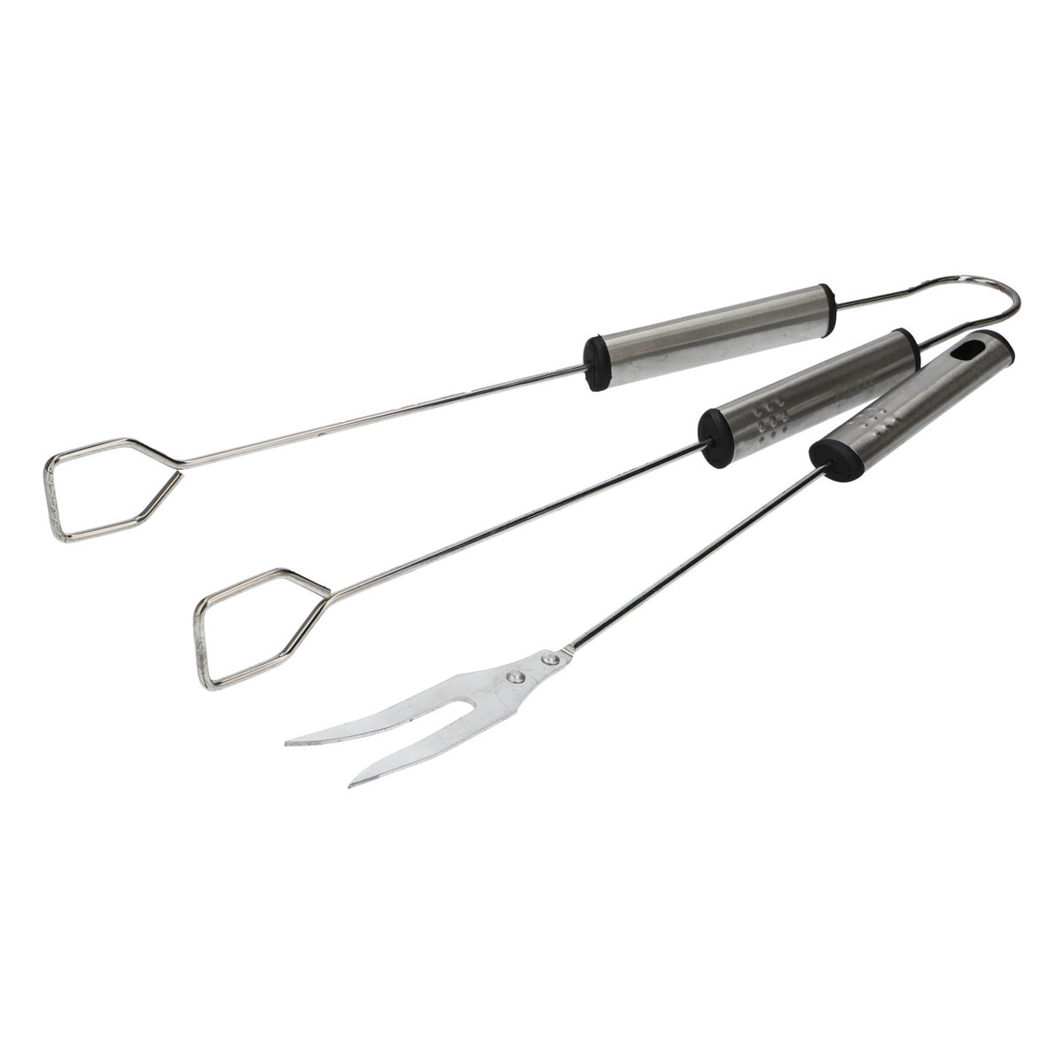 Eku Bier BBQ Grillbesteck Set Zange Gabel Edelstahl 39cm Party Werkzeug