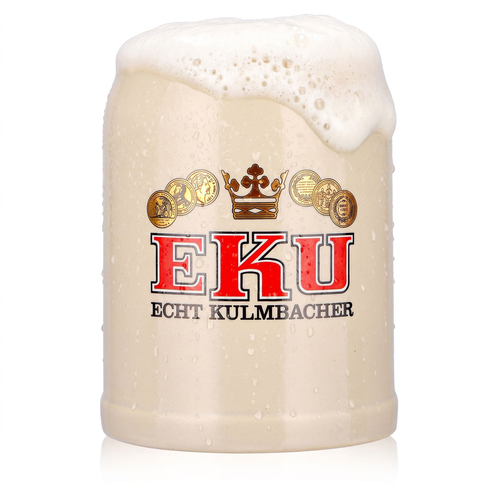 Eku Bier Glas 0,5l Tonkrug Echt Kulmbacher Ton