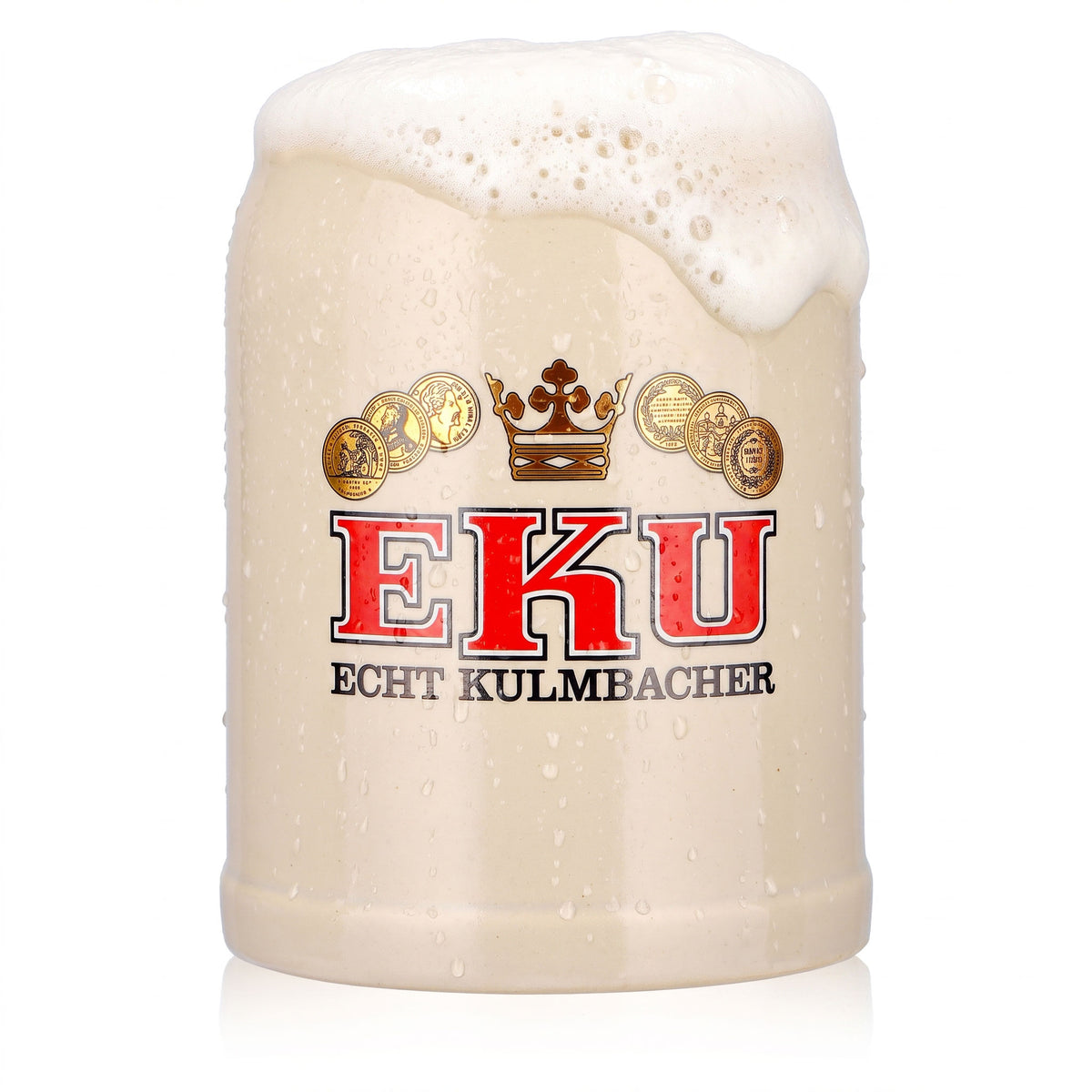 Eku Bier Glas 0,5l Tonkrug Echt Kulmbacher Ton