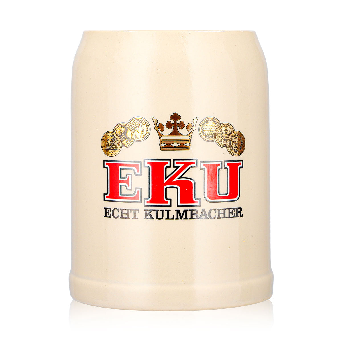 Eku Bier Glas 0,5l Tonkrug Echt Kulmbacher Ton – Ansicht 2