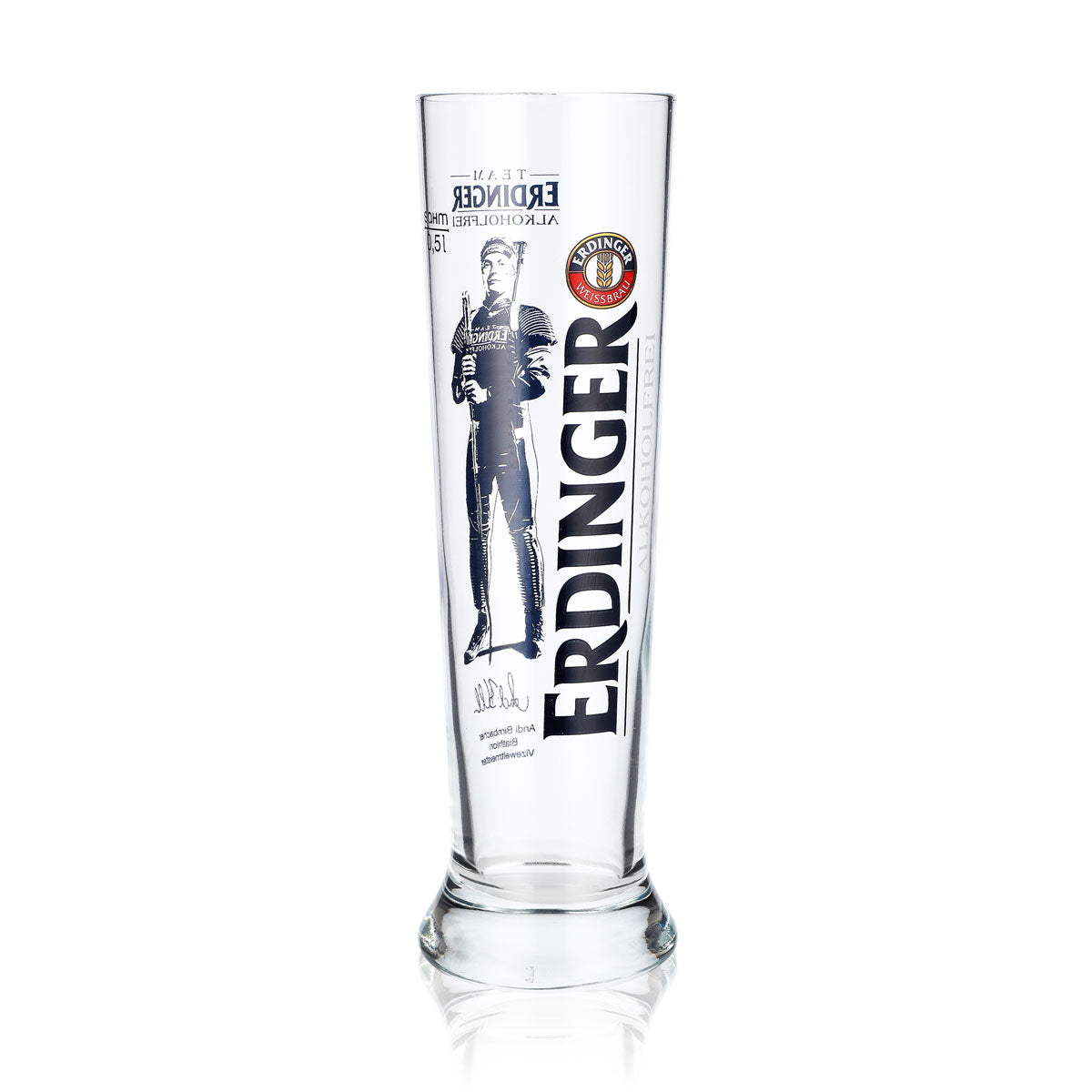 Erdinger Bier Glas 0,5l Weißbierglas Editionsglas Andi Birnbacher Alkfrei