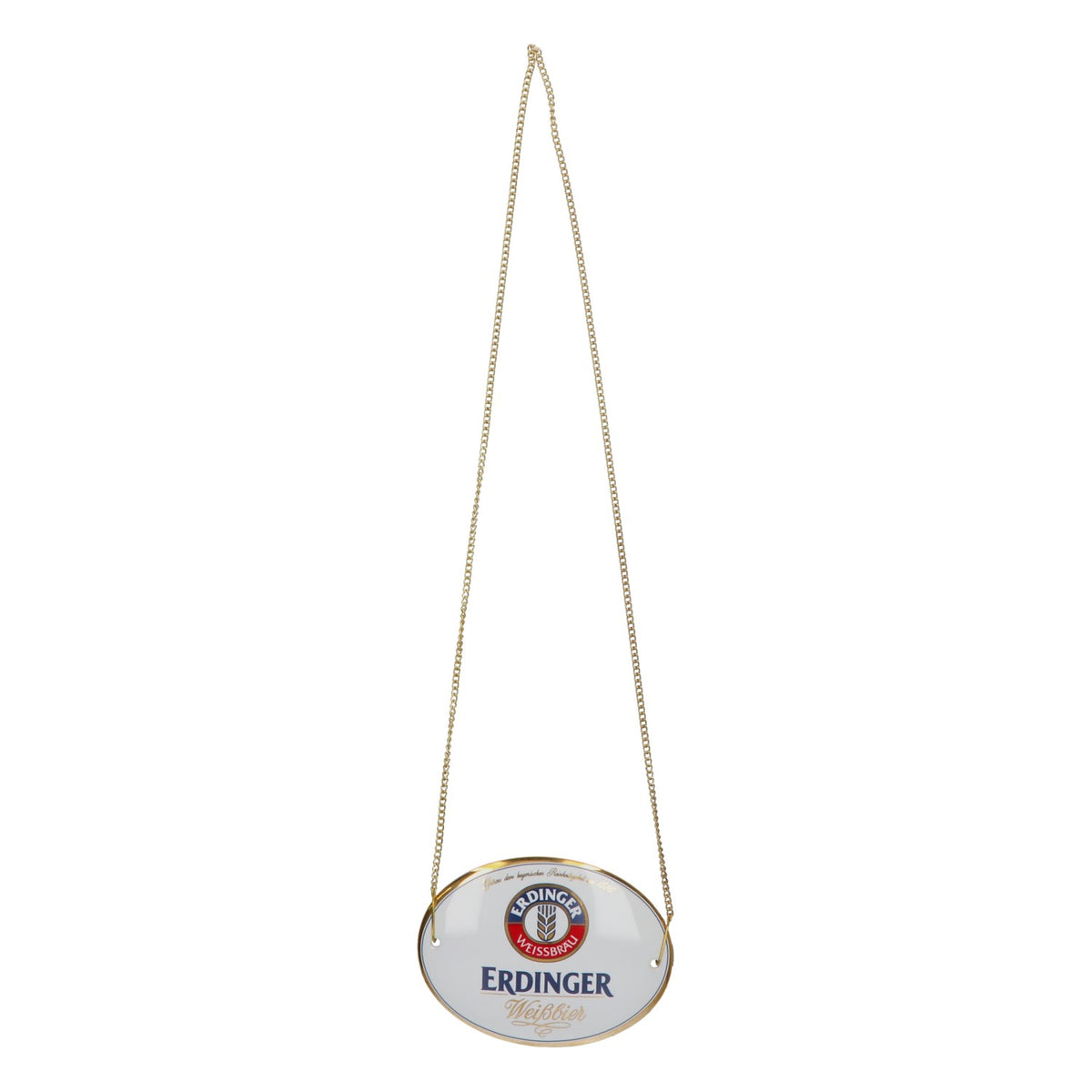 Erdinger Bier Zapfhahnschild Keramik weiß 12x9cm neu – Ansicht 2