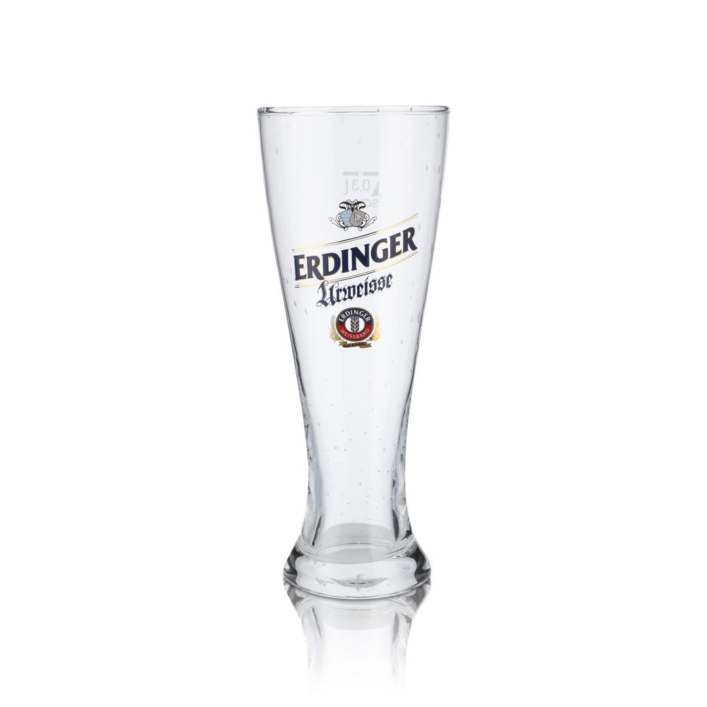 Erdinger Glas 0,3l Urweisse Weißbierglas Perleffekt Handgefertigt Hefeweizen