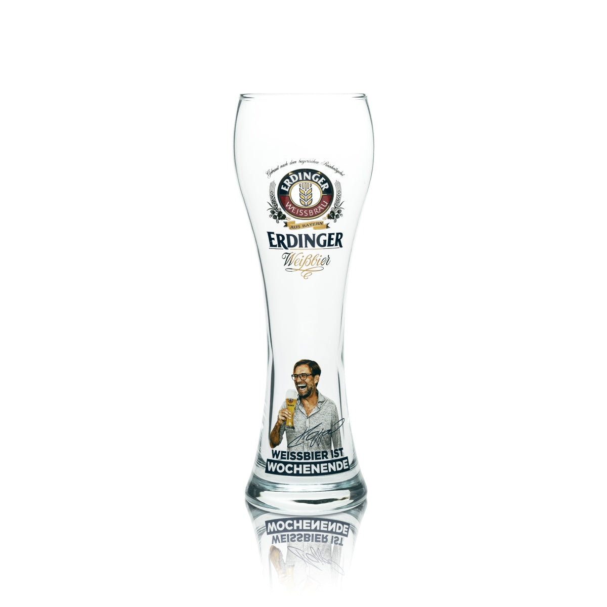 Erdinger Weißbräu Bier Glas 0,5l Jürgen Klopp Fan Edition Liverpool Hefe Weizen