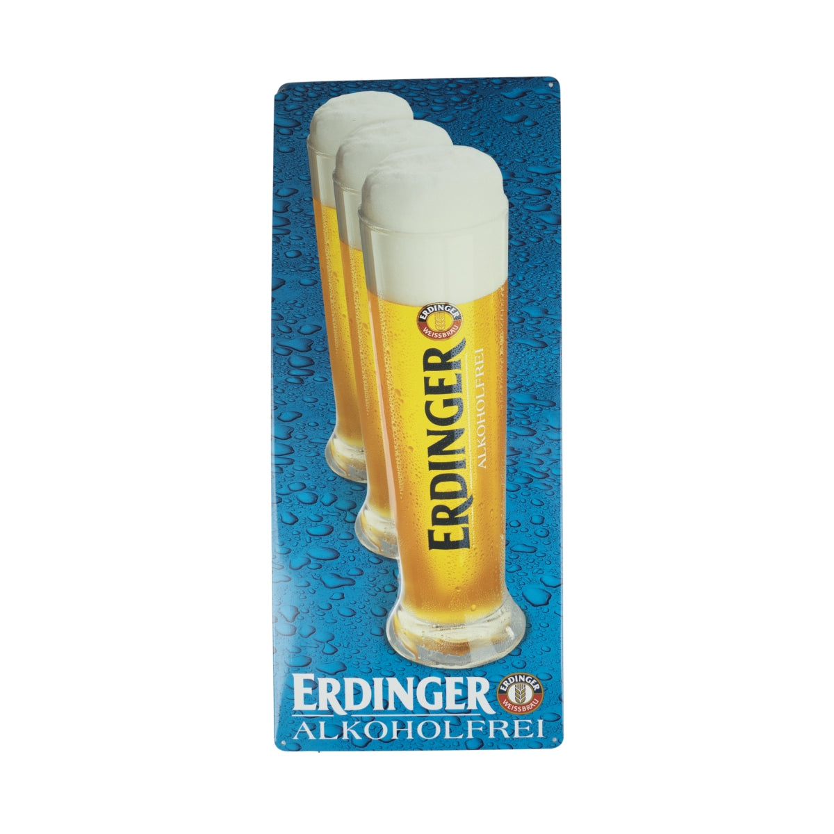 Erdinger Weissbräu Blechschild Wandschild Alkoholfrei 24,6x57,6cm Deko Merch