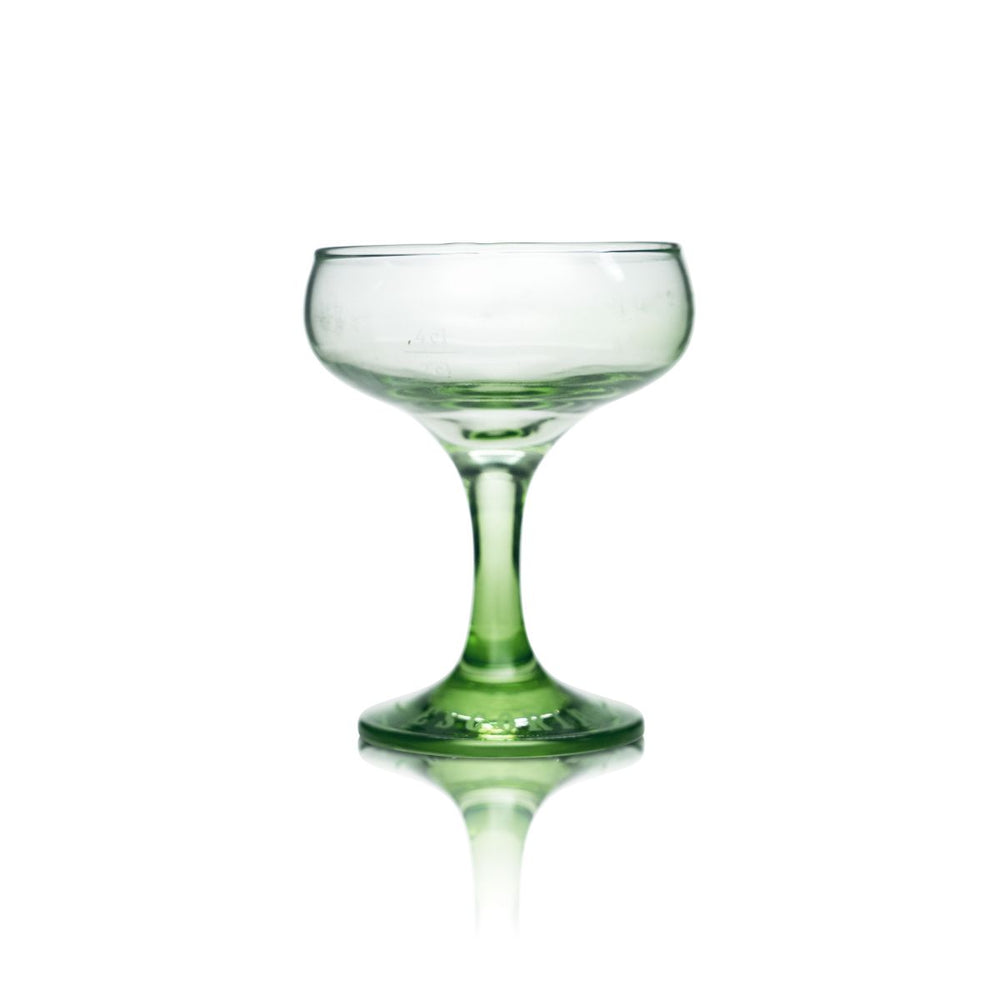 Escorial Kelch Glas 0,15l Pokal Martinischale Gläser Grüner Stiel Kräuterlikör