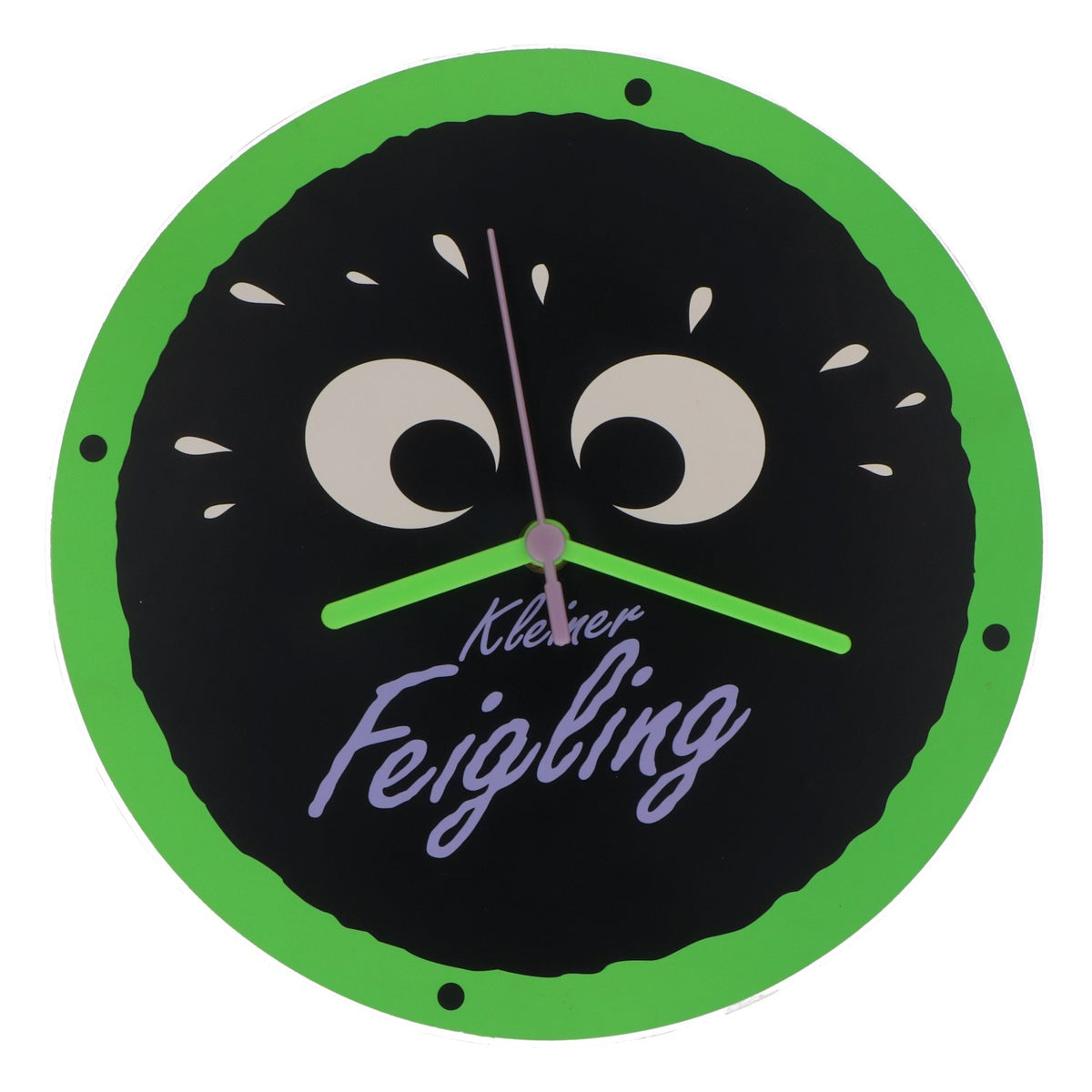 Feigling Likör Uhr Wanduhr schwarz-grün "Kleiner Feigling"