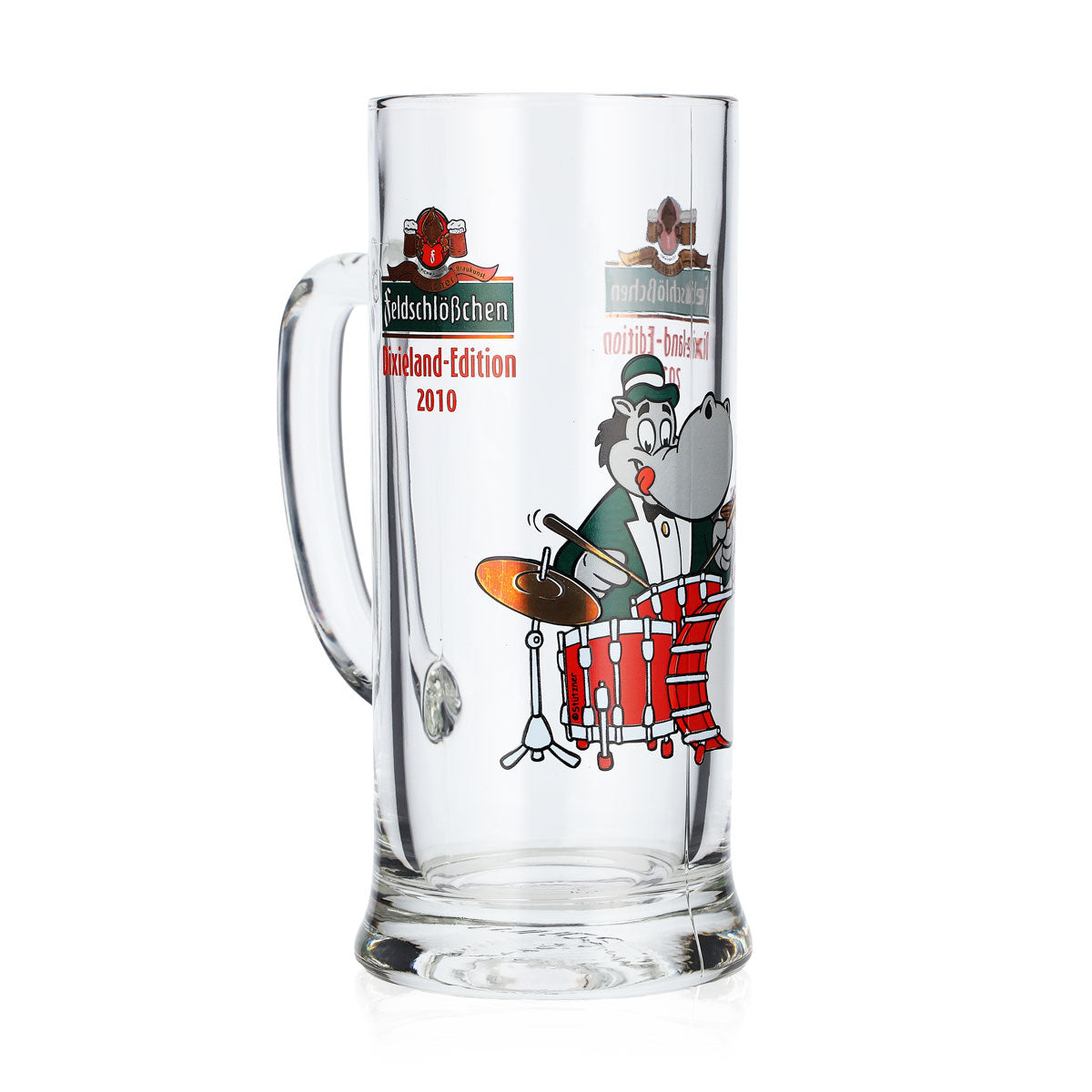 Feldschlösschen Bier Glas 0,3l Bierkrug Jubiläums-Seidel 2010 Dixieland-Edition – Ansicht 2