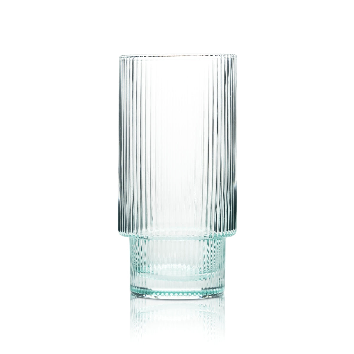 Ferdinands Gin Glas 0,4l Longdrink Gläser Relief blau Cocktail Highball Tumbler