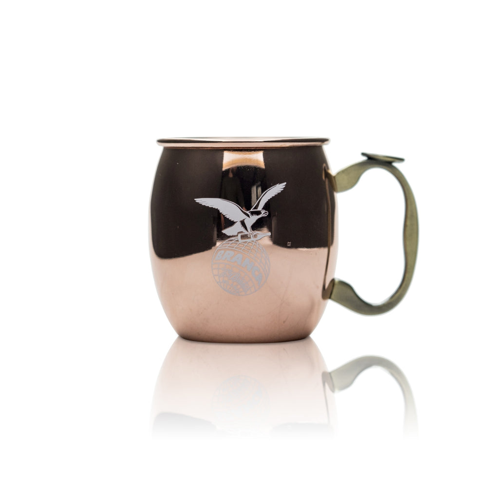 Fernet Branca Kupfer Becher Glas 0,4l Henkel Tasse Moscow Mule Glühwein Drink