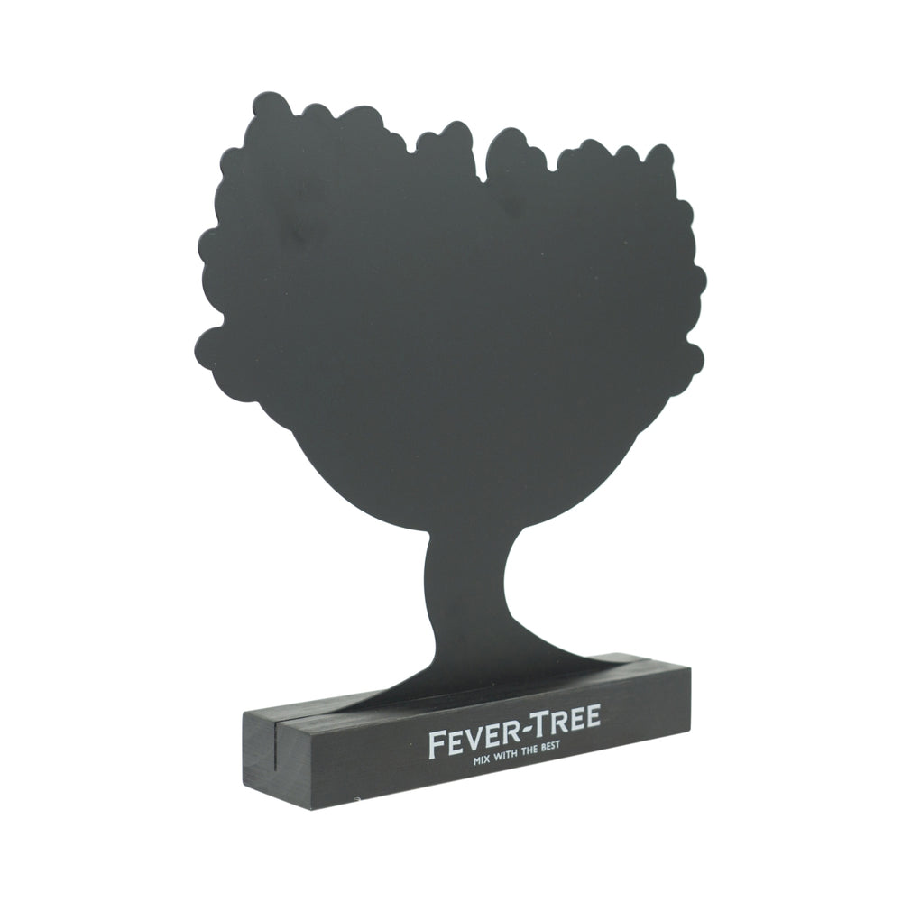 Fever Tree Tonic Vollmetall Kreidetafel Tischaufsteller Schwarzer Baum Gin Menu