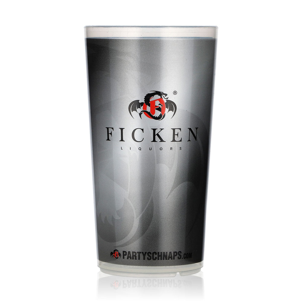 Ficken 200ml-300ml Kunststoff Likör Becher schwarz grau