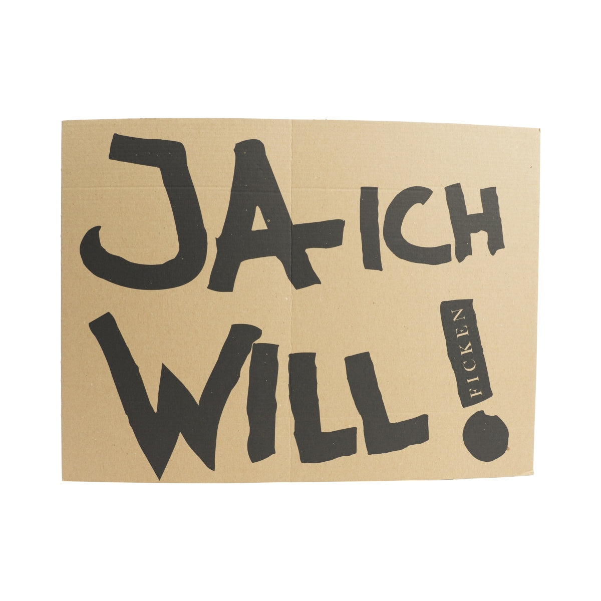Ficken Likör Papp Schild Ja ich will Ficken Festival Wand Tafel Party Camping