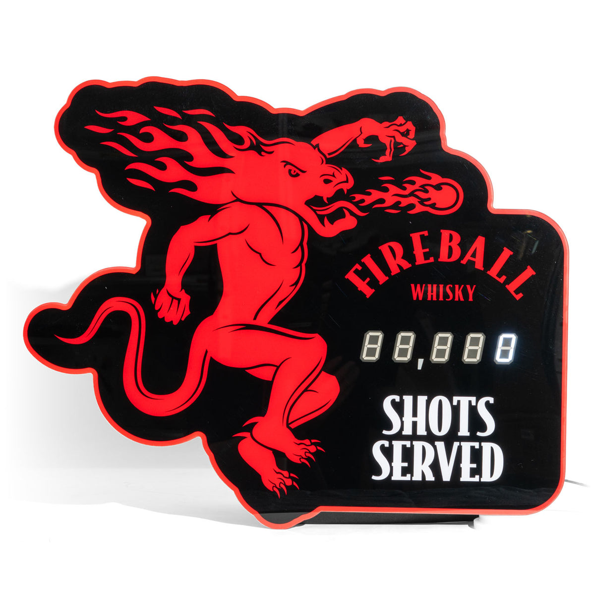 Fireball Leuchtreklame LED Wallsign Wandschild Shots served Counting Bardeko – Ansicht 4