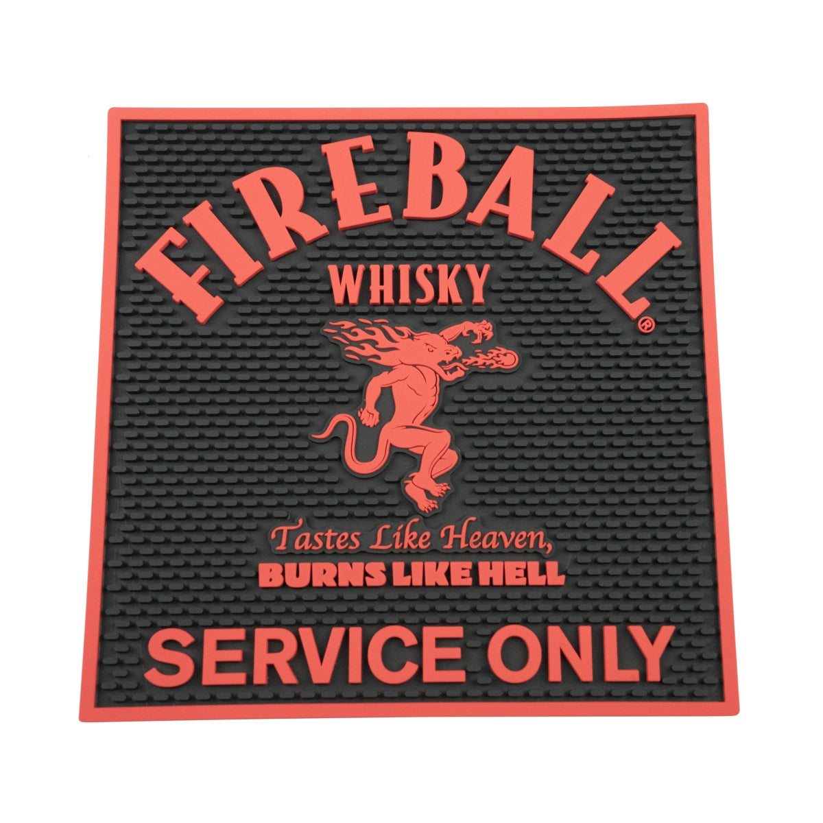 Fireball Whisky Barmatte Gummi Antirutsch Bar Runner Mat Abtropf Gläser Gastro