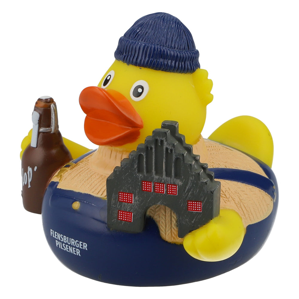 Flensburger Bier Badeente Gummiente Quietscheente Kult Geschenk