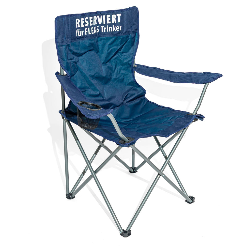 Flensburger Pilsener Campingstuhl Regiestuhl Outdoor faltbar m. Getränkehalter