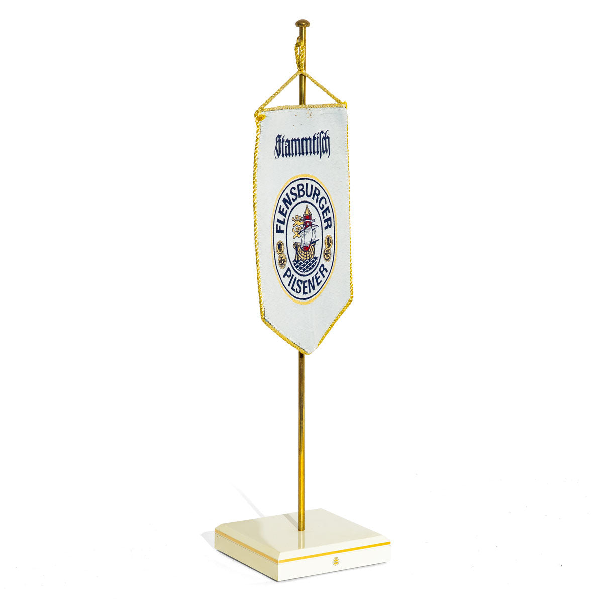 Flensburger Stammtisch Wimpel Stammtischfahne mit Holzständer – Ansicht 2