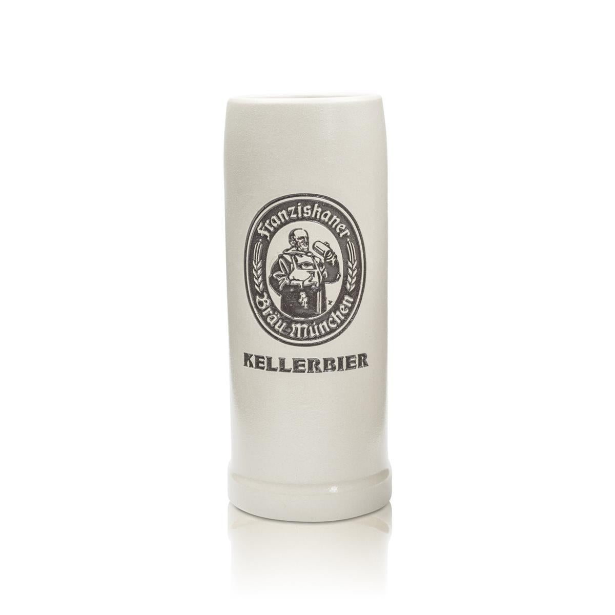 Franziskaner Bier Kellerbier Krug Bierseidel Humpen Ton 0,5l Sammlerkrug