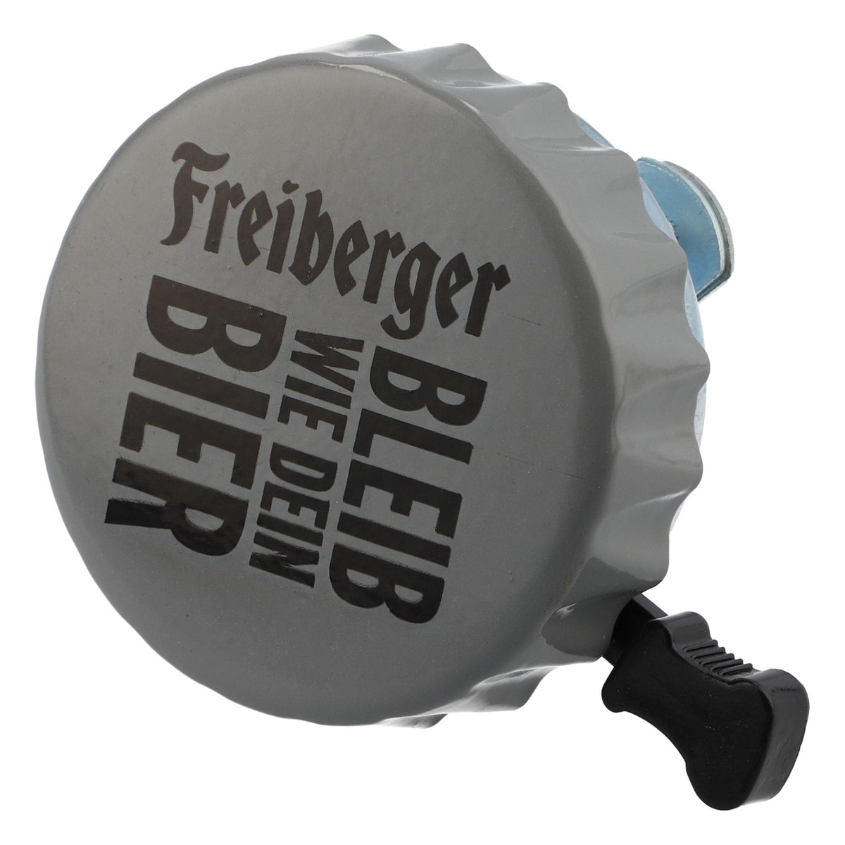 Freiberger Bier Fahrradklingel Fahrradzubehör Kronkorken grau – Ansicht 2