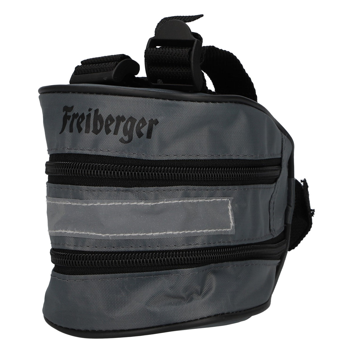 Freiberger Bier Fahrradtasche grau mit Reflektor Radtasche Gepäcktasche