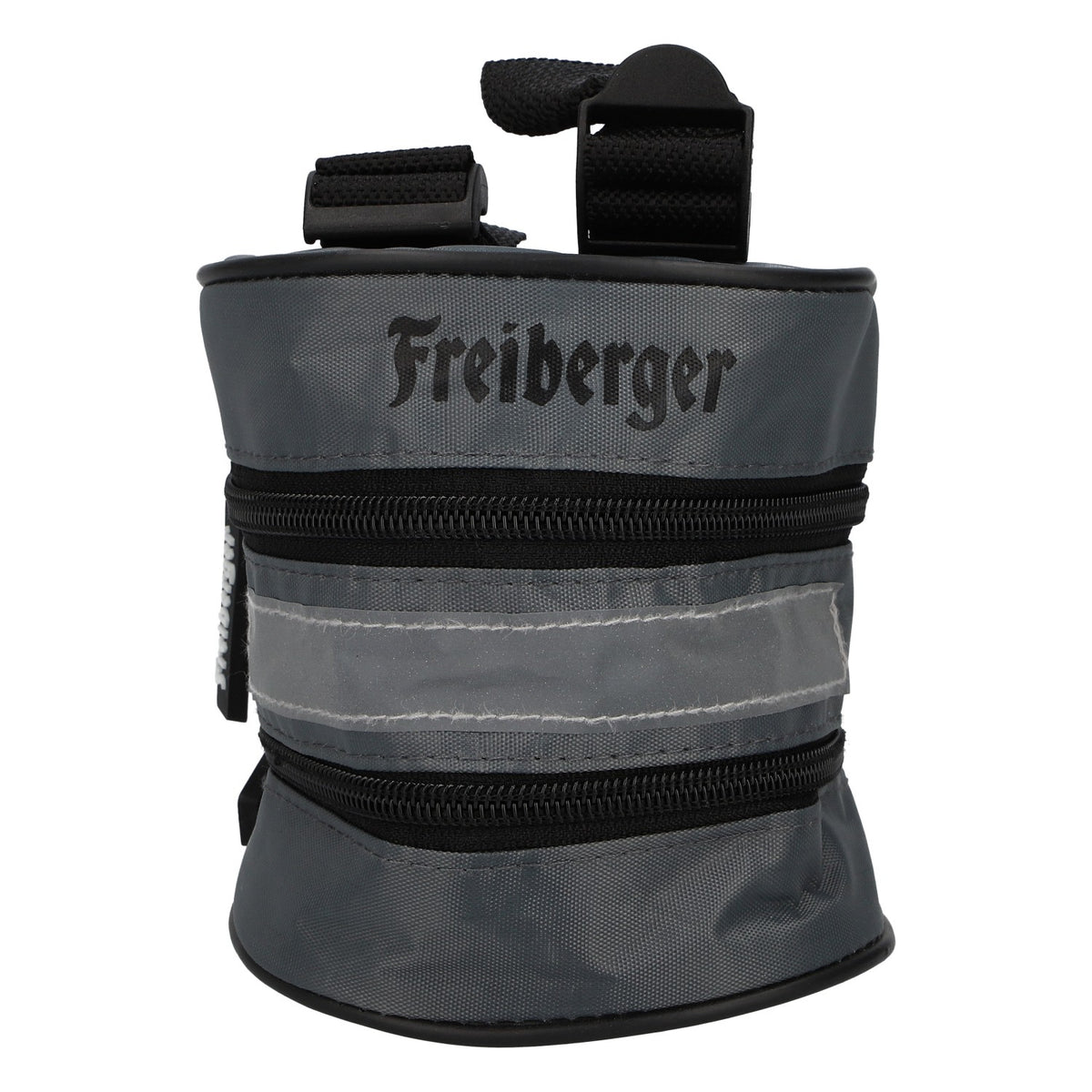 Freiberger Bier Fahrradtasche grau mit Reflektor Radtasche Gepäcktasche – Ansicht 5