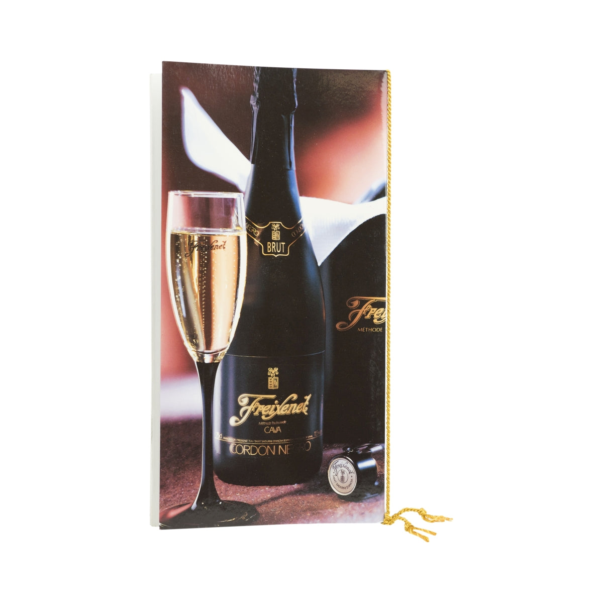 Freixenet Sekt Speisekarte 10 seitig Kordel Menu Getränke Halter Papier Gastro – Ansicht 2