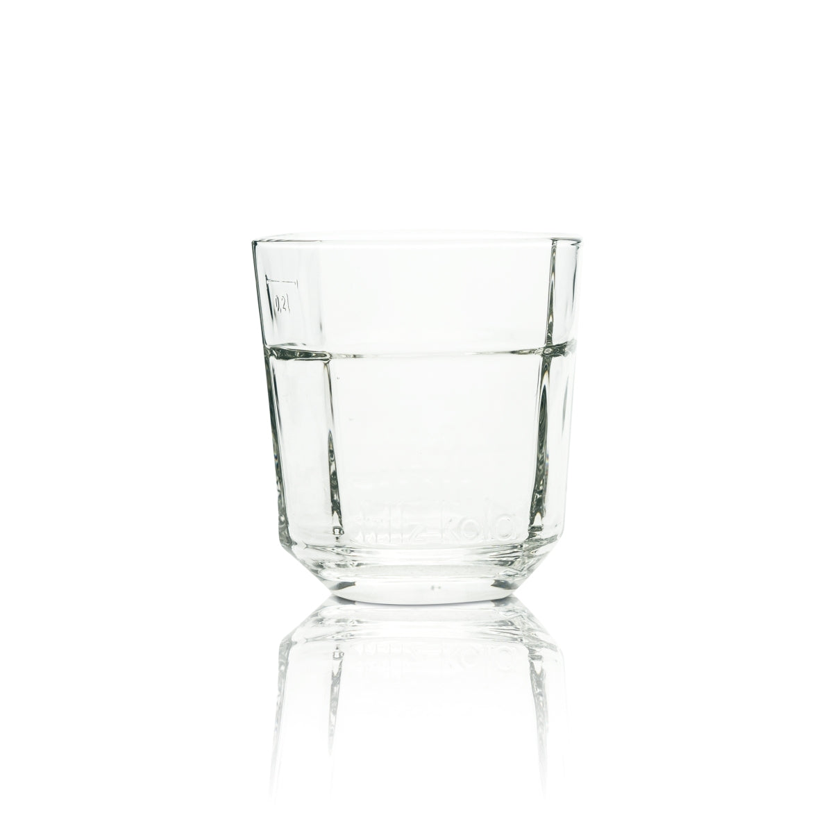 Fritz Kola Glas 0,2l Tumbler Relief Gläser Probier Tasting Retro Braus Saft Kola – Ansicht 3
