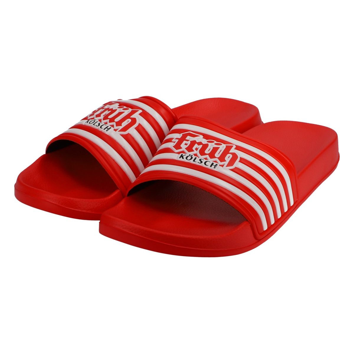 Früh Kölsch Badelatschen Größe 44/45 Rot Unisex Schlappen Slipper Hausschuhe – Ansicht 2