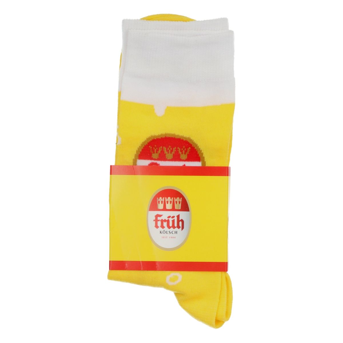 Früh Kölsch Socken Strümpfe Socks Größe 43-46 Gelb Unisex Fußbekleidung Merch