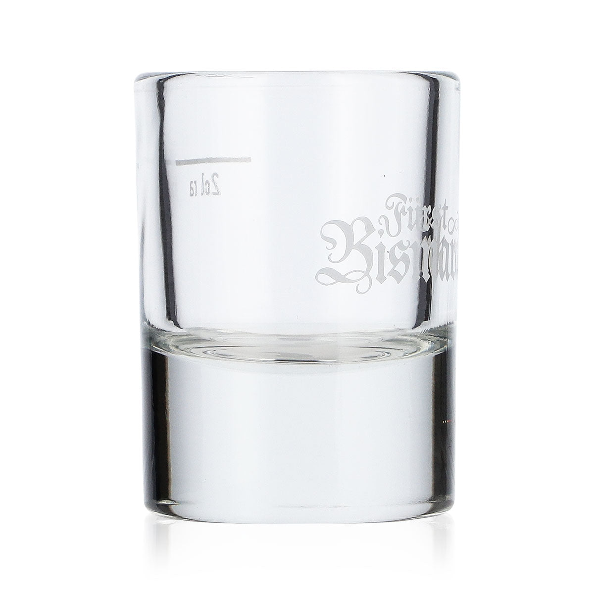 Fürst Bismarck Korn Glas 2cl Schurrbart am Glasboden Shotglas Schnapsglas – Ansicht 2