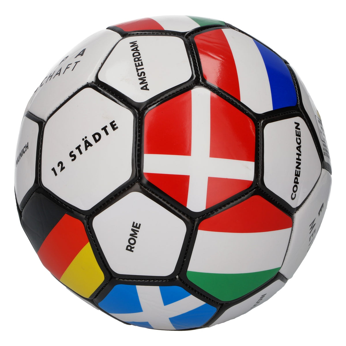 Fußball EM Fanball Fußball Europa Meisterschaft 12 Städte Weiß – Ansicht 2