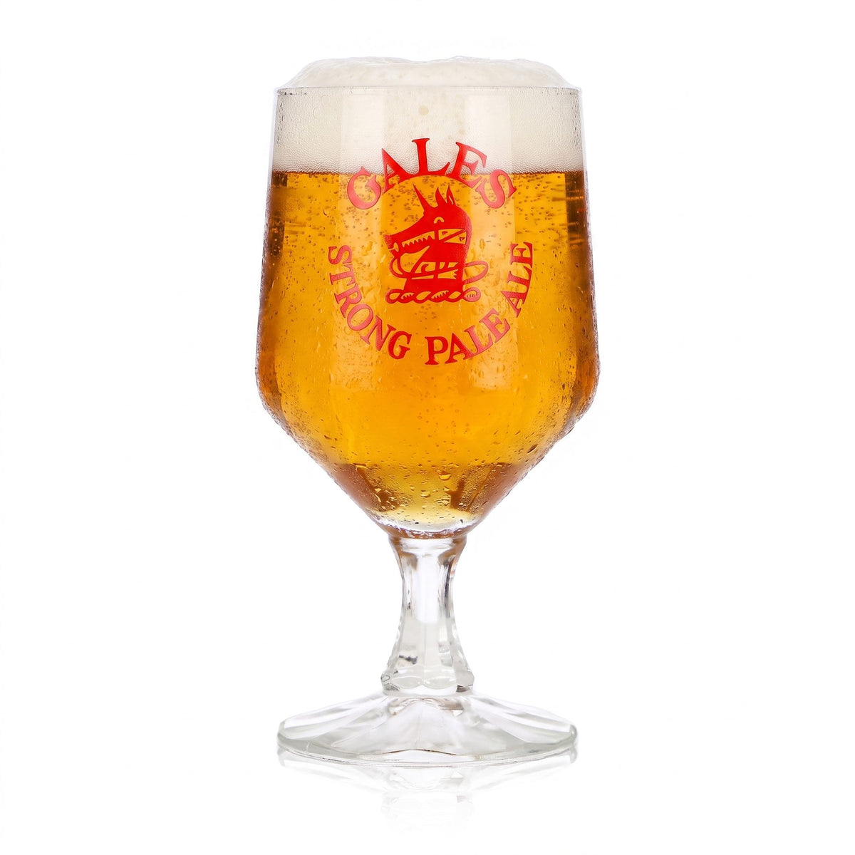 Gales Brewery Bier Glas 0,29l Tulpe Strong Pale Ales Hunde Logo Rotes Logo
