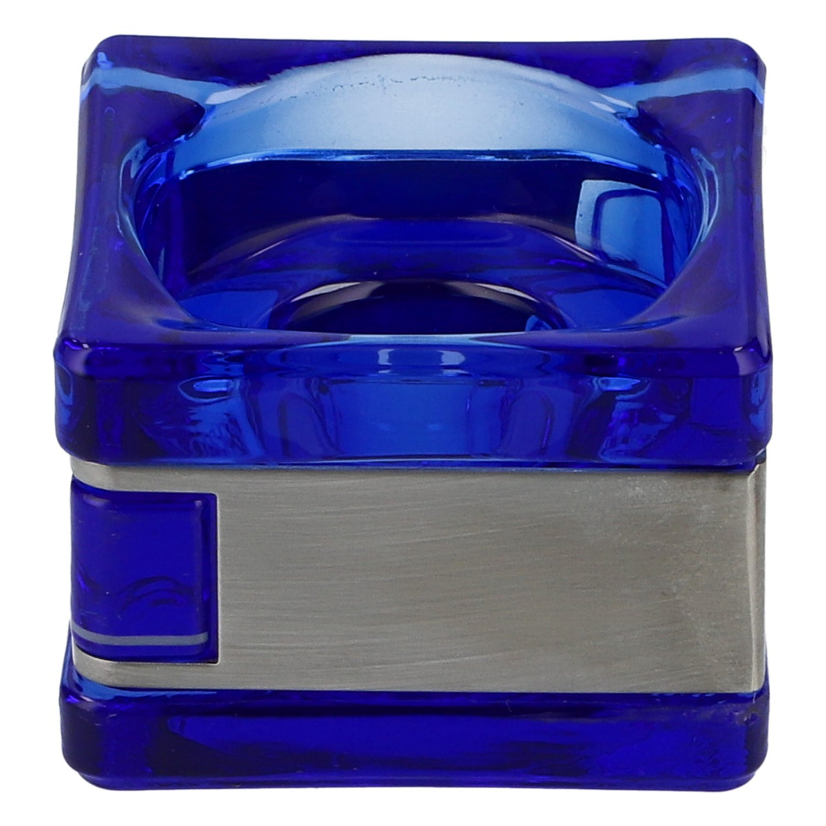 Gauloises Teelicht Windlicht Glas Blau 5x5x4 cm Sammlerstück Deko – Ansicht 3