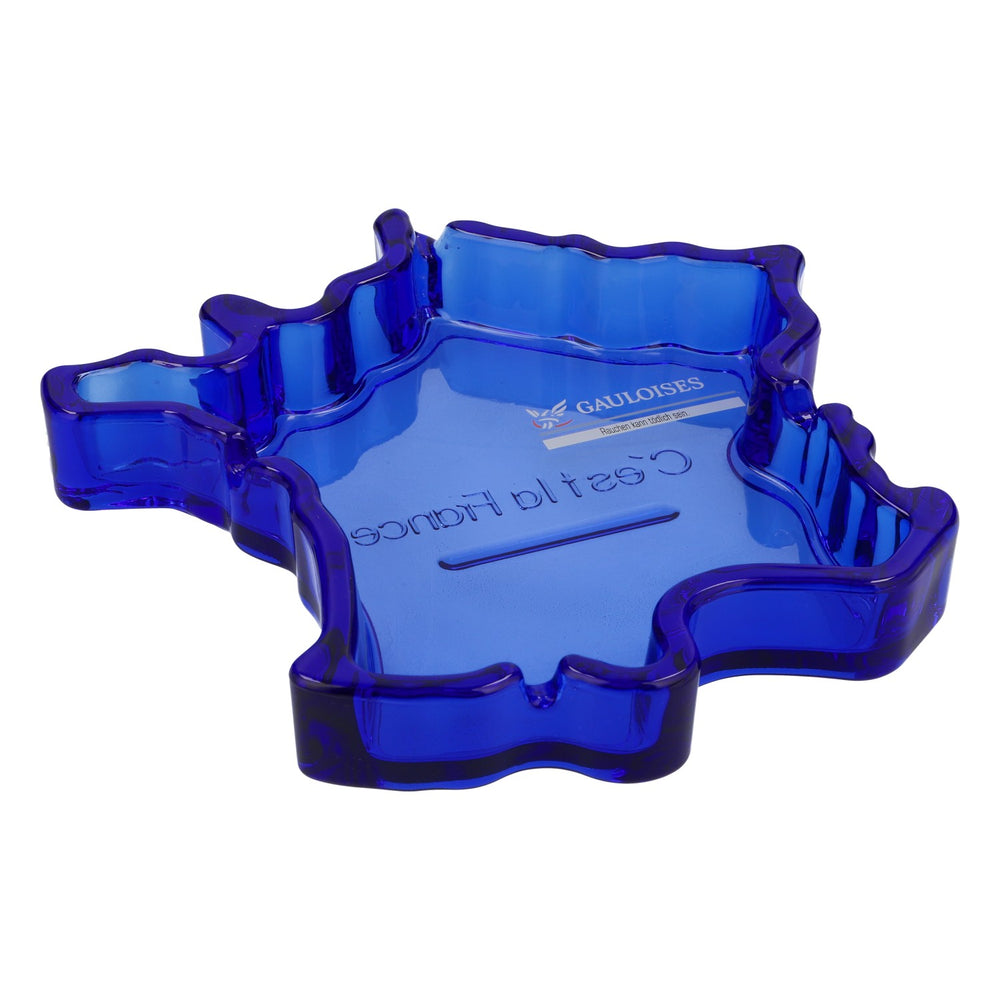 Gauloises Zigaretten Aschenbecher Ashtray Frankreich-Form kleines Logo Blau