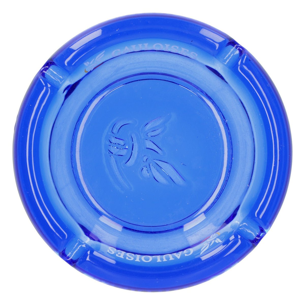 Gauloises Zigaretten Aschenbecher Blau Glas Klein 10,5 cm Raucher Zubehör Smoke – Ansicht 3