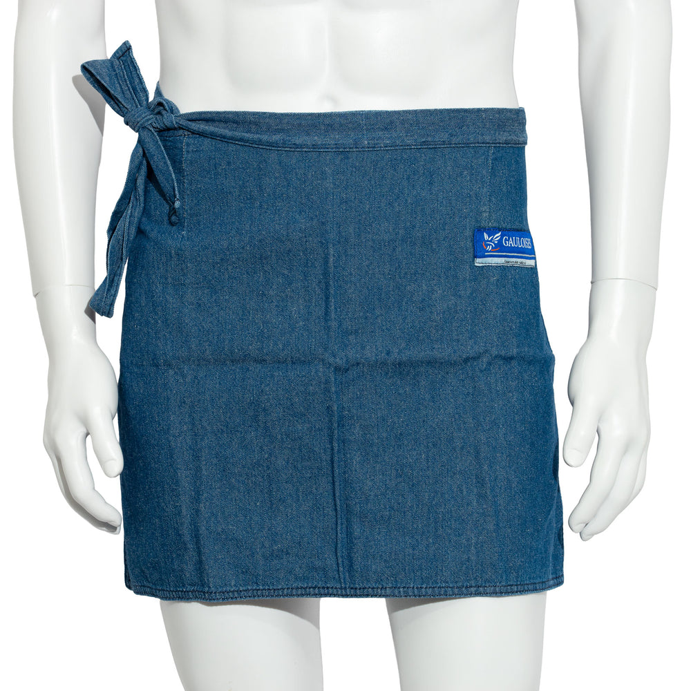 Gauloises Zigaretten Glas Gr,S blau Jeansoptik Baumwolle Kellner- Bistroschürze