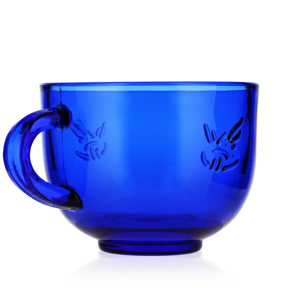 Gauloises Zigaretten Glas Kaffeebecher 0,4l Kaffetasse blaue Ausführung – Ansicht 4
