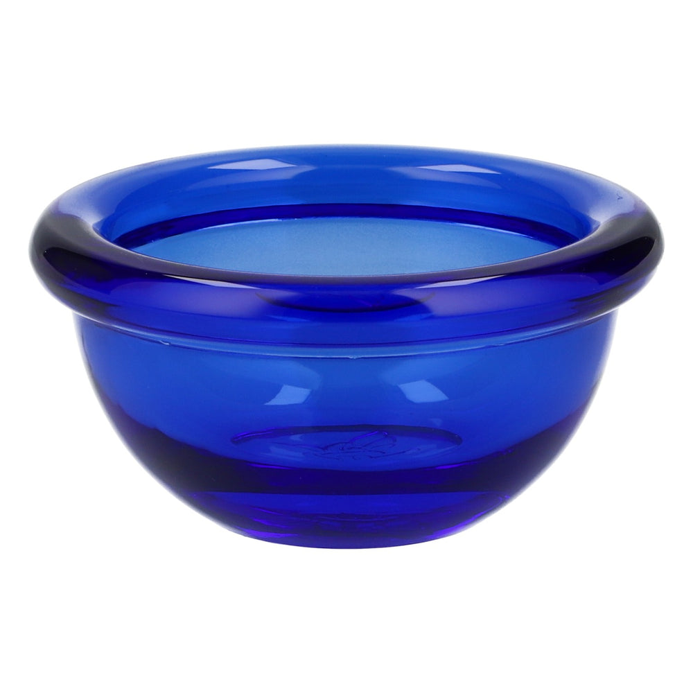 Gauloises Zigaretten Teelichhalter Glas MINI Aufschrift rund blau