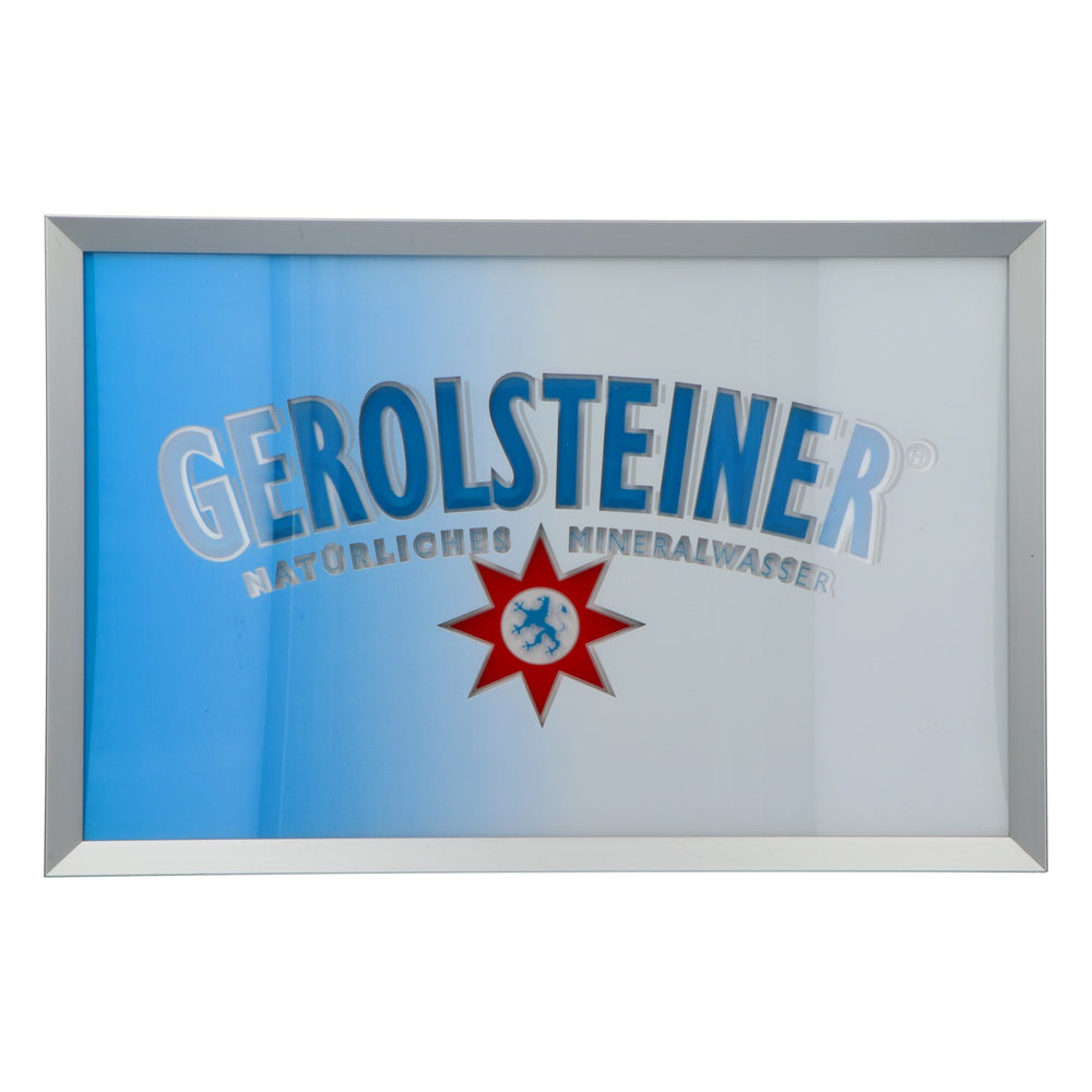 Gerolsteiner Alu LED Bilderrahmen Leuchtreklame Bar Deko 44x29x3cm