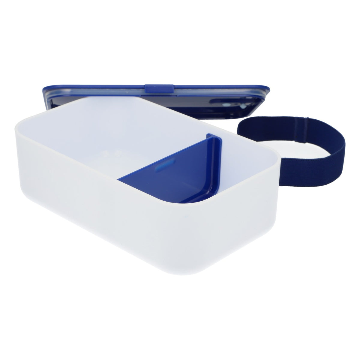 Gerolsteiner Brotdose Lunchbox Mikrowellengeeignet Blau Weiß mit Trennwand