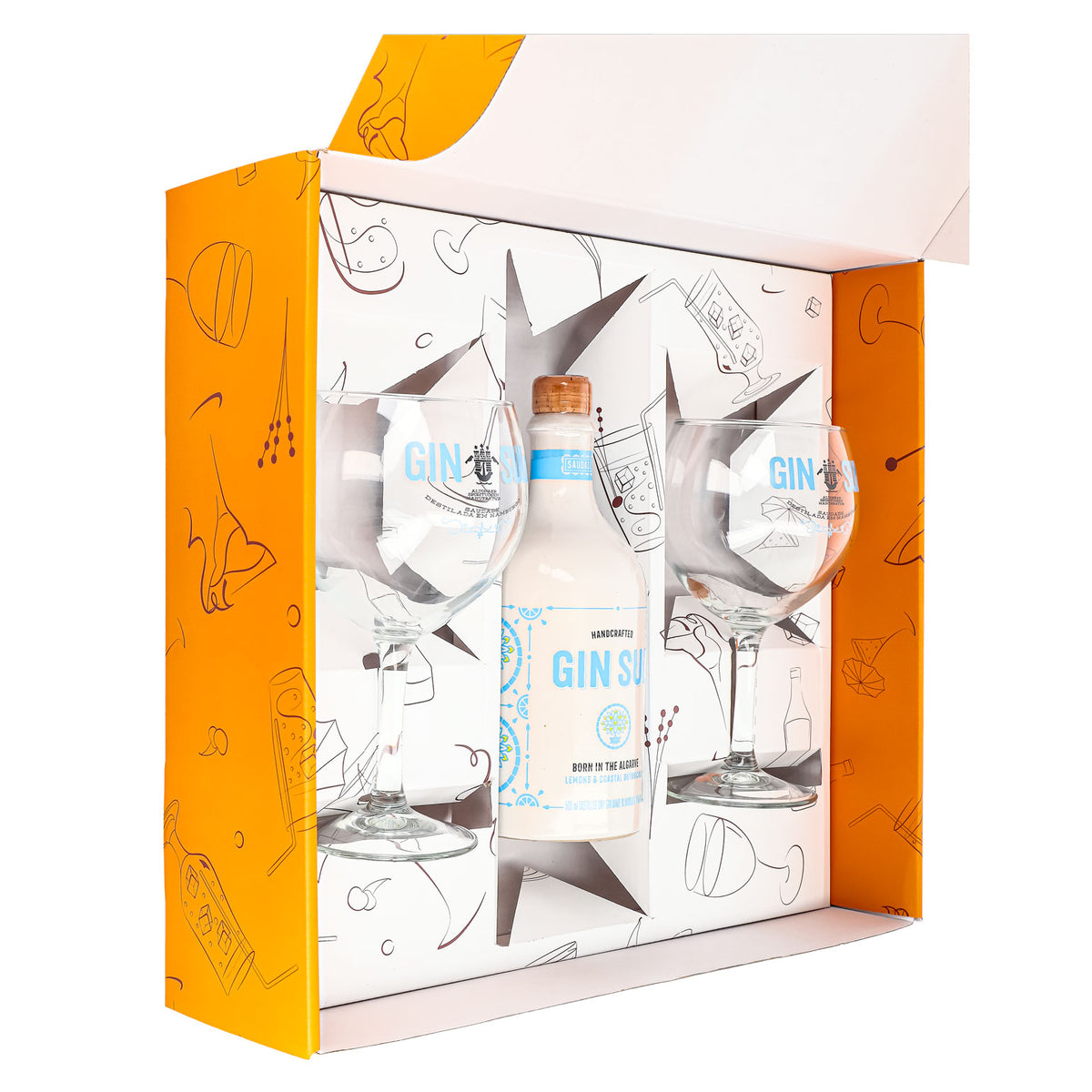 Gin Sul Geschenkset 0,5l 43,5% + Ballonglas I Orange – Ansicht 5