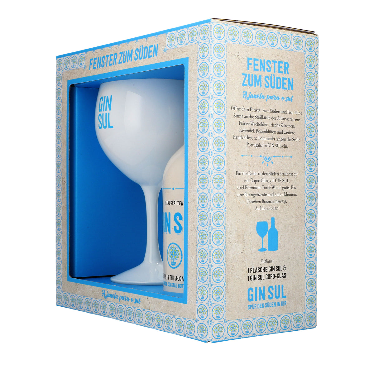 Gin Sul Geschenkset "Fenster zum Süden" 0,5l 43% vol. + 1x 0,6l Copa-Glas – Ansicht 3