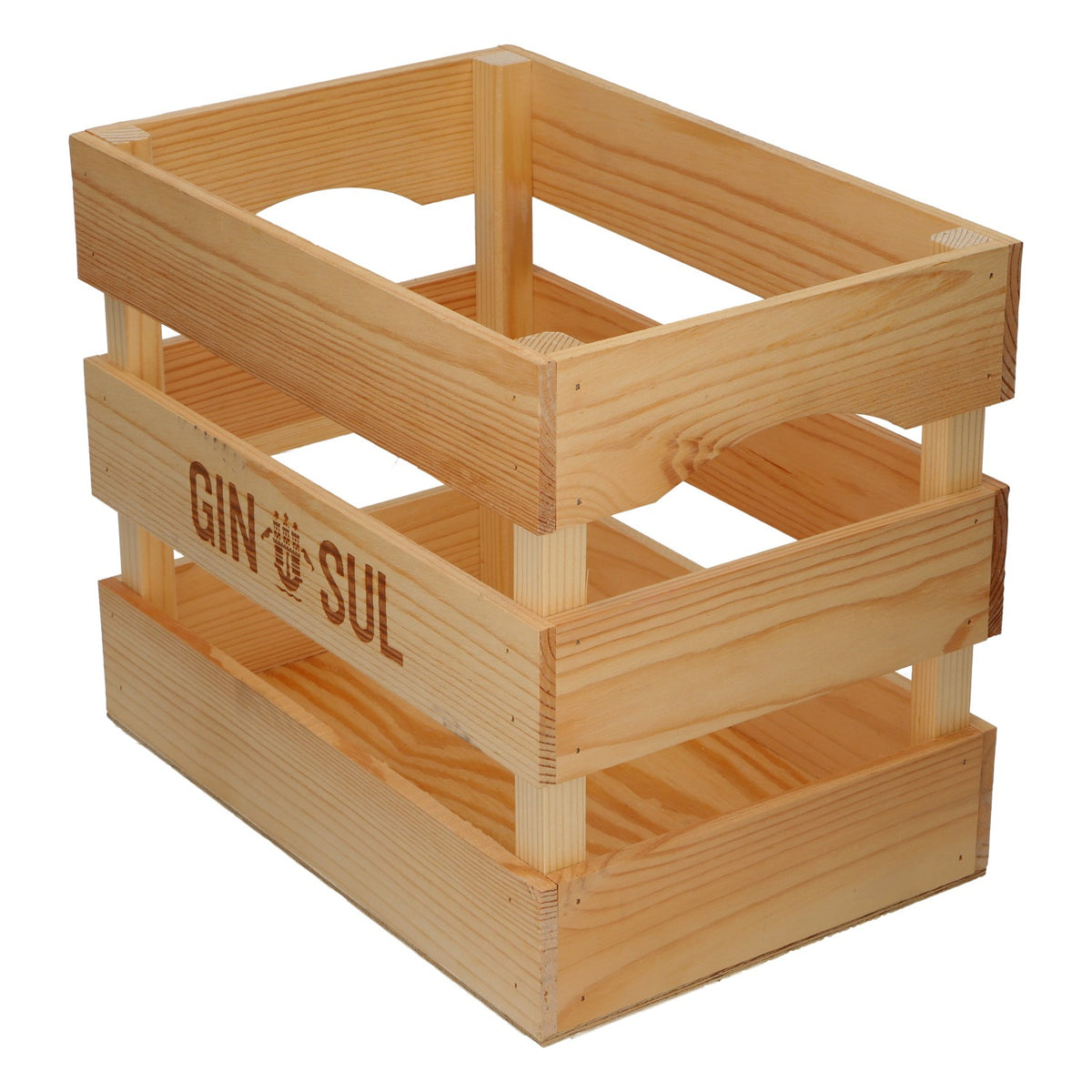 Gin Sul Holzkiste Flaschenträger für 2 Gin Flaschen Holz Kiste Bar Deko – Ansicht 4